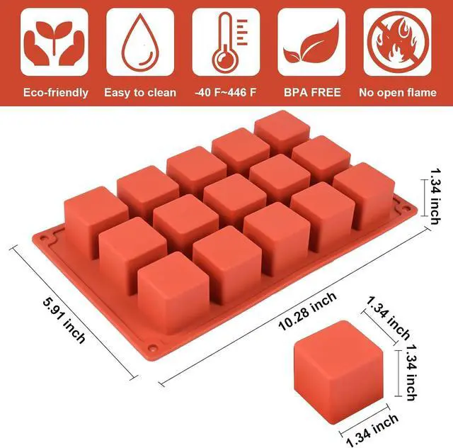 Alt view image 2 of 7 - 2 Pack Square Silicone Mold