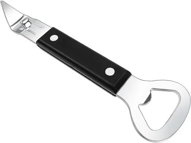 Main image of Can Punch Opener Little Cook Stainless Steel Can & Bottle Opener, Manual 2 in 1 Multifunctional Kitchen Tool, Dishwasher Safe (Black)