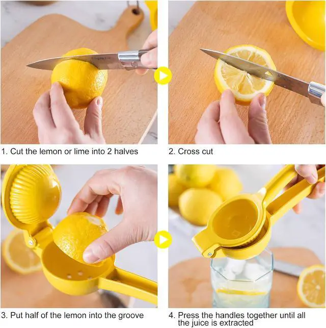 Alt view image 4 of 7 - Metal Lemon Squeezer Lemon Juicer Lime Squeezer, Manual Juicer Citrus Squeezer, Premium Quality Hand Juicer