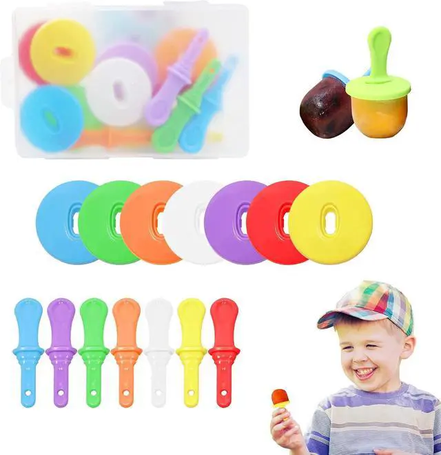 Main image of Popsicle Sticks Popsicle Holders Drip Free Ice Cream Sticks Ice Pop Molds Colorful Craft Stick (7 PCS)