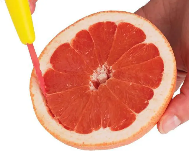 Alt view image 3 of 4 - Norpro Nonstick Squirtless Grapefruit Knife, 8.75 inch, yellow and red