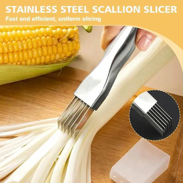 Alt view image 4 of 7 - Stainless Steel Herb Shredder, 6-Blade Vegetable Cutter 3pcs