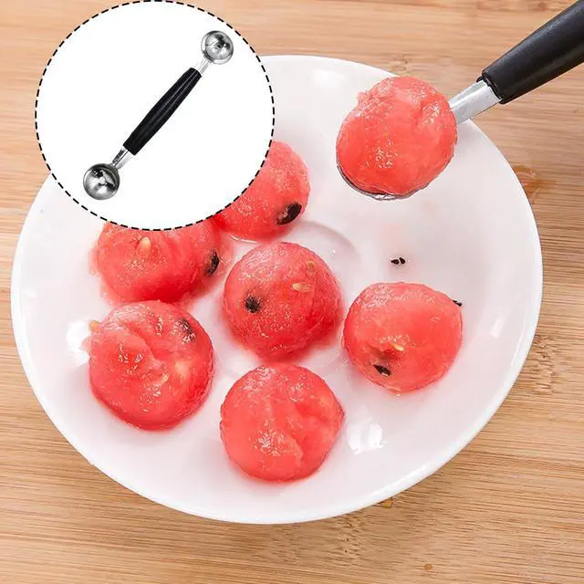 Alt view image 6 of 6 - 2 Pack Melon Baller Scoop,Stainless Steel Double Ended Headed Fruit Ice Cream Ball Spoon,DIY Fruit Platter Ball Tool Scooper for Watermelon/Ice Cream/Fruits/Meatball/Sorbet