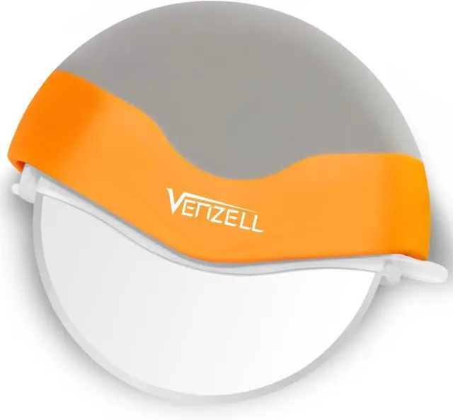 Main image of VENZELL 4.5-Inch Pizza Cutter Wheel Stainless Steel Non-Slip Grip Orange