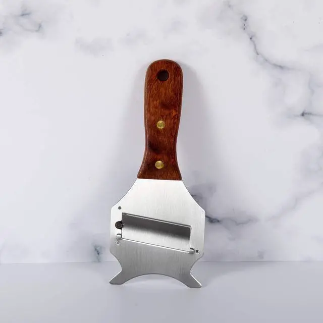 Alt view image 6 of 7 - IMEEA Truffle Slicer Shaver Stainless Steel Chocolate Cheese Shaver Grater Curler with Adjustable Smooth Blade and Wood Handle