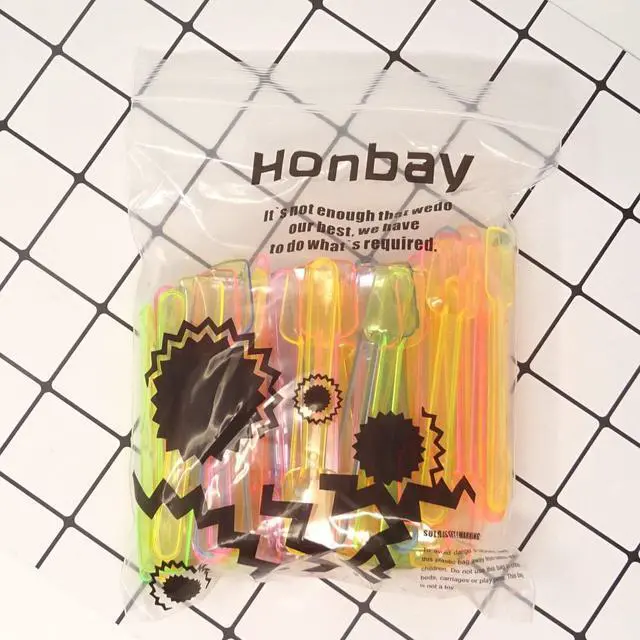 Alt view image 6 of 6 - Honbay 100PCS Assorted Color 3.74 Inch Mini Plastic Shovel Spoons Perfect For Sampling Tasting or Taste Testing Frozen Desserts Ice Cream Cereal Yogurt Cake Pie or any Food You Desire