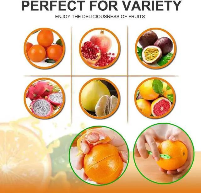 Alt view image 5 of 6 - Orange Peeler Tools Citrus Peel Cutter Plastic Easy Fruit Vegetable Slicer Cutter Lemon Peelers Opener Remover Fruit Tools Kitchen Utensils Gadgets Bladed Food Peeler Slicer (Multicolor)