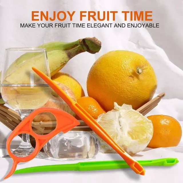 Alt view image 6 of 6 - Orange Peeler Tools Citrus Peel Cutter Plastic Easy Fruit Vegetable Slicer Cutter Lemon Peelers Opener Remover Fruit Tools Kitchen Utensils Gadgets Bladed Food Peeler Slicer (Multicolor)