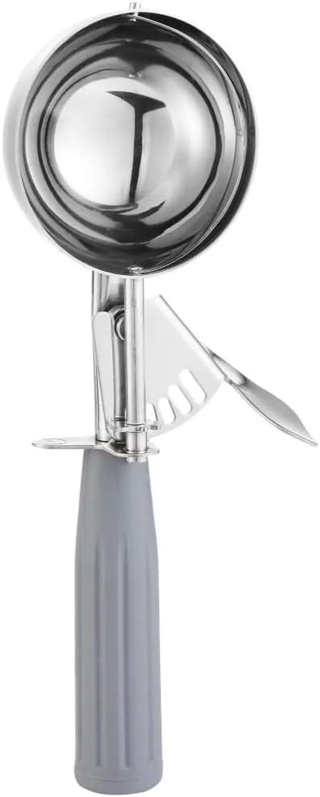 Alt view image 3 of 6 - Saebye Portion Scoop - #8 (4 oz) - Disher, Large Ice Cream Scoop with Trigger, Cookie Scoop, Food Scoop, Muffin Scoop - Portion Control - 18/8 Stainless Steel, Grey Handle