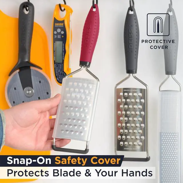 Alt view image 5 of 7 - Deiss PRO Coarse Grater & Hand Held Cheese Grater - Sharp Stainless Steel Blades, Non-Slip Handle, Small Cheese Grater for Kitchen, Shredder, Dishwasher Safe