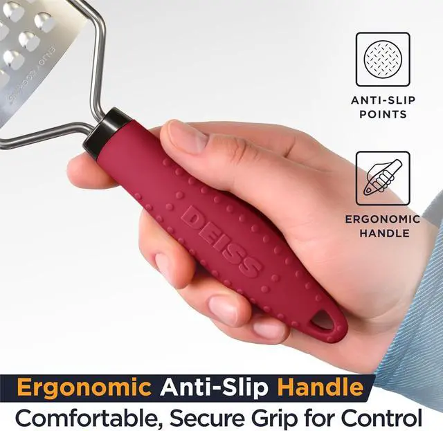 Alt view image 6 of 7 - Deiss PRO Coarse Grater & Hand Held Cheese Grater - Sharp Stainless Steel Blades, Non-Slip Handle, Small Cheese Grater for Kitchen, Shredder, Dishwasher Safe