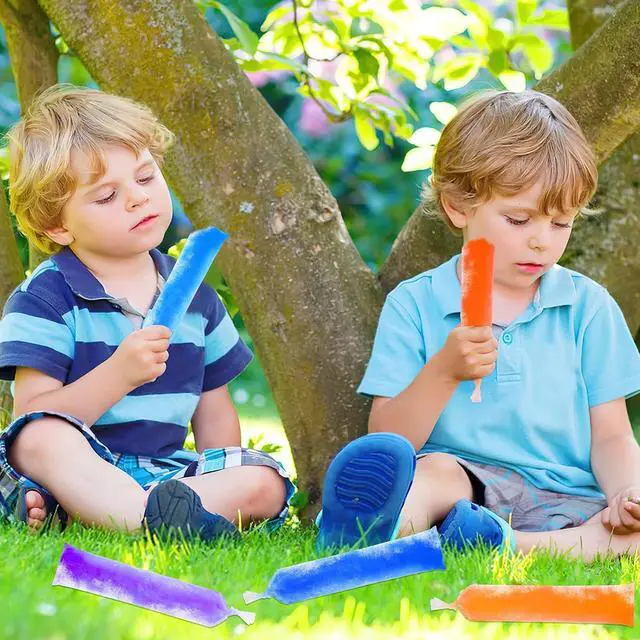 Alt view image 5 of 7 - FEBSNOW 160Pcs Ice Lolly Bags Disposable Ice Popsicle Mold Bag with Funnel