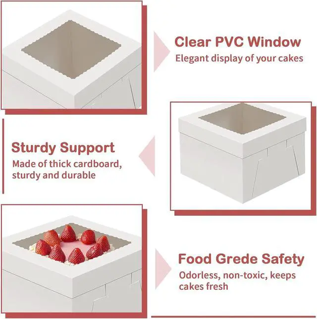 Alt view image 3 of 7 - Svalor 12 in Cake Box with Board, Cake Carrier Holder Container