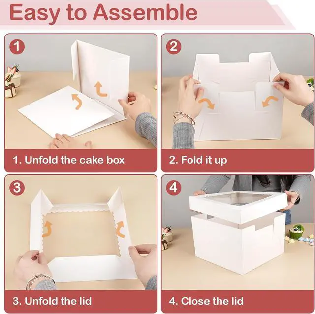 Alt view image 4 of 7 - Svalor 12 in Cake Box with Board, Cake Carrier Holder Container