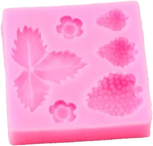 Alt view image 3 of 5 - 1 Pc 3D Strawberry and Flowers Silicone Mold for DIY Chocolate Gum Paste Handmade Ice Cream Crystal Cupcake Cake Topper Decor Ice Cube Candy Jelly Shots Fondant Mold Pudding Soap Mould Desserts