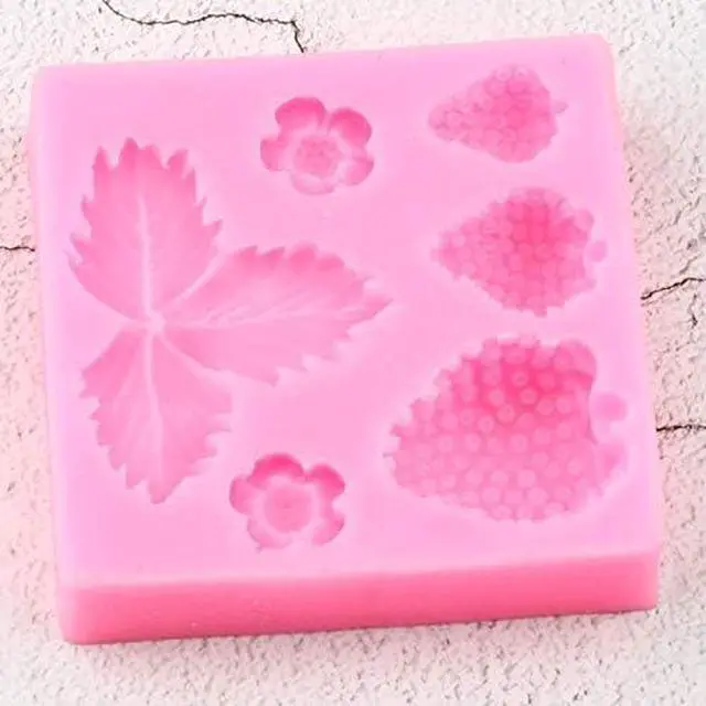 Alt view image 4 of 5 - 1 Pc 3D Strawberry and Flowers Silicone Mold for DIY Chocolate Gum Paste Handmade Ice Cream Crystal Cupcake Cake Topper Decor Ice Cube Candy Jelly Shots Fondant Mold Pudding Soap Mould Desserts