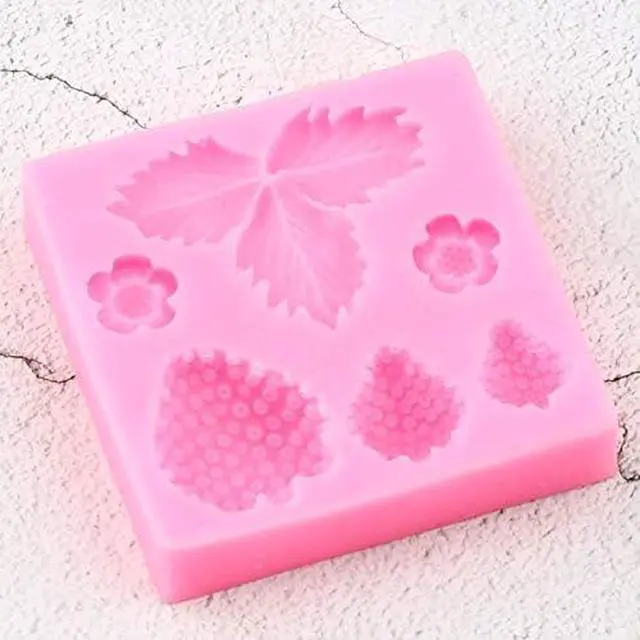 Alt view image 5 of 5 - 1 Pc 3D Strawberry and Flowers Silicone Mold for DIY Chocolate Gum Paste Handmade Ice Cream Crystal Cupcake Cake Topper Decor Ice Cube Candy Jelly Shots Fondant Mold Pudding Soap Mould Desserts