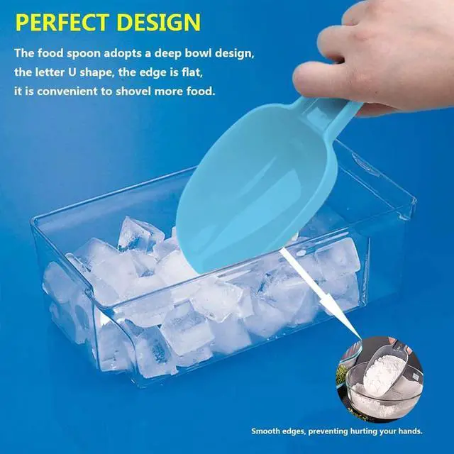 Alt view image 6 of 7 - 3 in 1Ice Scoop Set, Multi Purpose Plastic Kitchen Scoops Canisters, Ice Scooper for Freezer, Rice, Canisters, Flour, Dry Foods, Candy, Pop Corn, Coffee Beans and Pet Food