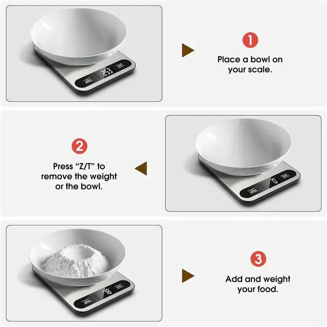 Alt view image 6 of 7 - Mik-Nana Food Scale, 22lb Digital Kitchen Scale with 6 Units Tare Function