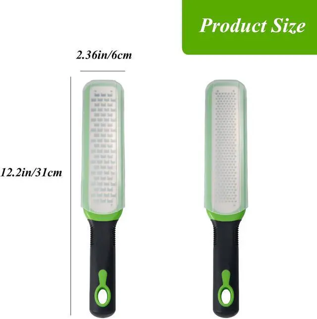 Alt view image 2 of 7 - Zester Grater Set of 2, Cheese Grater for Kitchen Lemon Zester Tool Garlic Grater Ginger Grater, Kitchenaid Food Grater with Handle Handheld, Sharp Stainless Steel Blade with Protective Cover