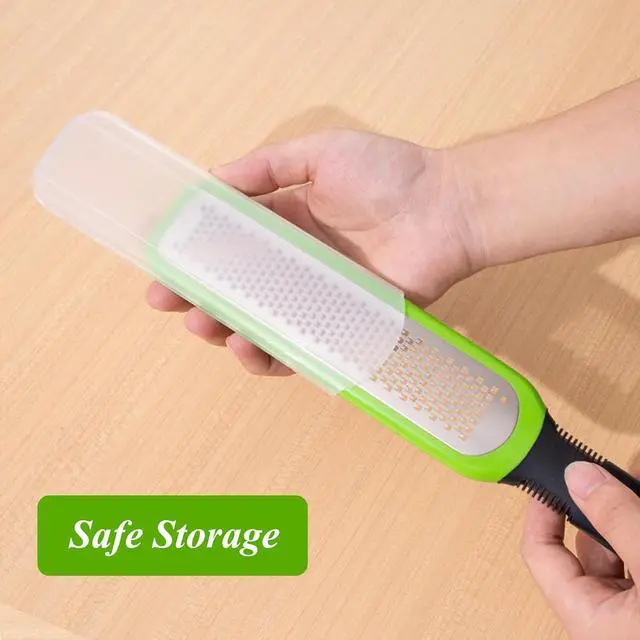 Alt view image 5 of 7 - Zester Grater Set of 2, Cheese Grater for Kitchen Lemon Zester Tool Garlic Grater Ginger Grater, Kitchenaid Food Grater with Handle Handheld, Sharp Stainless Steel Blade with Protective Cover