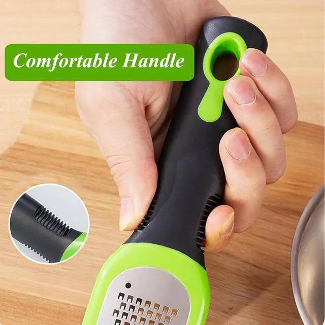 Alt view image 6 of 7 - Zester Grater Set of 2, Cheese Grater for Kitchen Lemon Zester Tool Garlic Grater Ginger Grater, Kitchenaid Food Grater with Handle Handheld, Sharp Stainless Steel Blade with Protective Cover