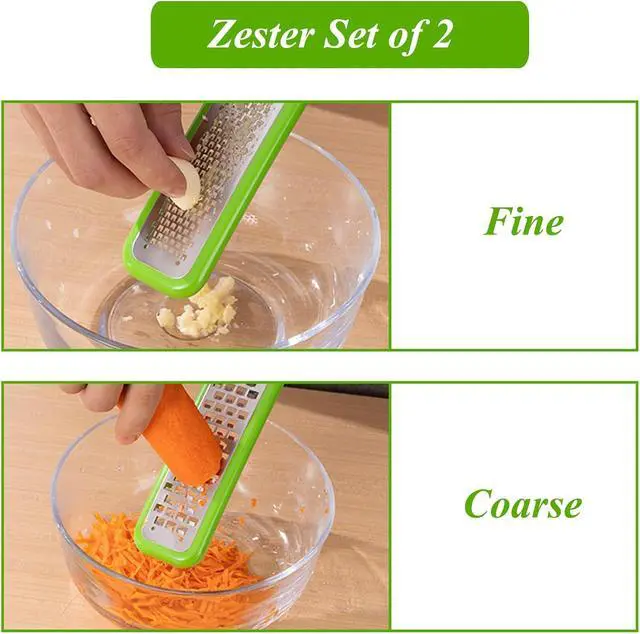 Alt view image 7 of 7 - Zester Grater Set of 2, Cheese Grater for Kitchen Lemon Zester Tool Garlic Grater Ginger Grater, Kitchenaid Food Grater with Handle Handheld, Sharp Stainless Steel Blade with Protective Cover