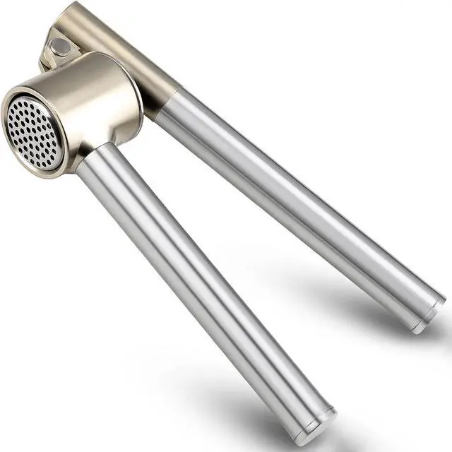 Main image of Garlic Press, 304 Stainless Steel Garlic Mincer & Crusher, Heavy Duty, Easy Squeeze, Rust Proof, Easy Clean