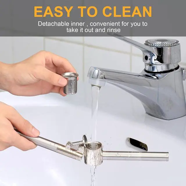Alt view image 5 of 7 - Garlic Press, 304 Stainless Steel Garlic Mincer & Crusher, Heavy Duty, Easy Squeeze, Rust Proof, Easy Clean