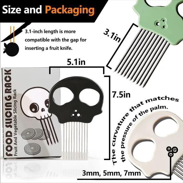 Alt view image 5 of 6 - Stainless Steel Onion Cutter & Egg Slicer Multi-Function Vegetable Cutter and Herb Stripper for Avocados, Tomatoes, and Potatoes (Green)