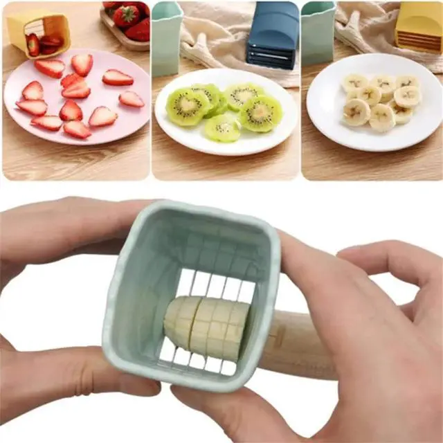 Alt view image 4 of 4 - DASZERX® 3PCS Cup Fruit Slicer Set - Quick & Easy Strawberry, Banana, Egg, Mushroom & Salad Cutter - Portable Kitchen Gadget for Perfect Slices - Speedy & Efficient Slicing for Every Meal
