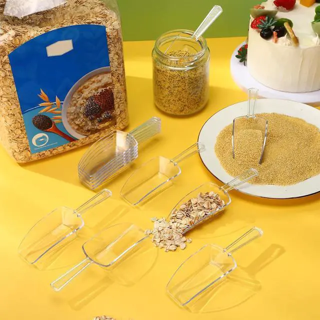 Alt view image 4 of 7 - Sawysine 12 Pcs 5.5'' Mini Clear Plastic Acrylic Scoops Multi Purpose