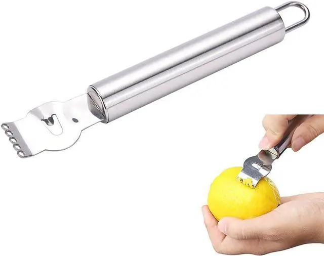 Alt view image 2 of 5 - Lxnoap Lemon Zester Grater,Stainless Steel Orange Citru Kitchen Peeler Tool with Channel Knife