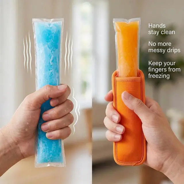 Alt view image 6 of 7 - MAQIHAN Popsicle Holders for Kids - Reusable Ice Pop Sleeves Colorful 10 PC