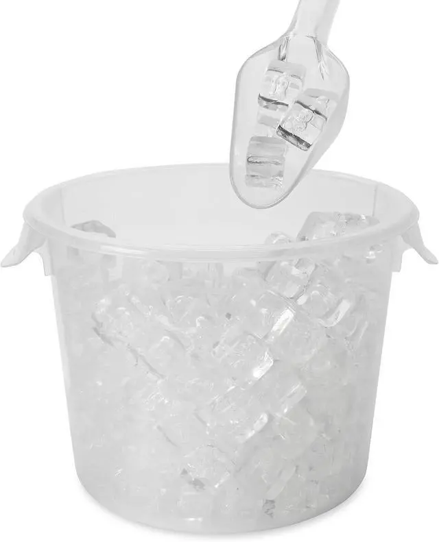 Alt view image 3 of 7 - Rubbermaid Commercial Products Plastic Utility Ice Scooper, 6-ounce, Clear, Dishwasher Safe Kitchen Scoop for Weddings/Bar/Ice Bucket/Kitchen/Popcorn