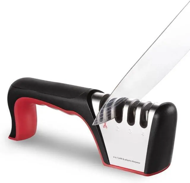 Main image of Brigii Knife Sharpener, 4-in-1 Kitchen Knife and Scissor Sharpener