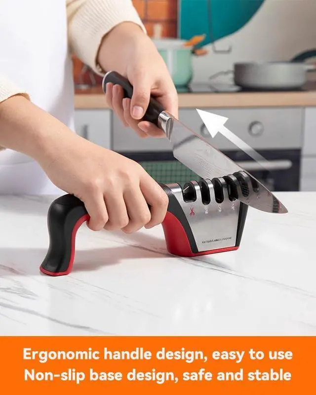 Alt view image 4 of 7 - Brigii Knife Sharpener, 4-in-1 Kitchen Knife and Scissor Sharpener