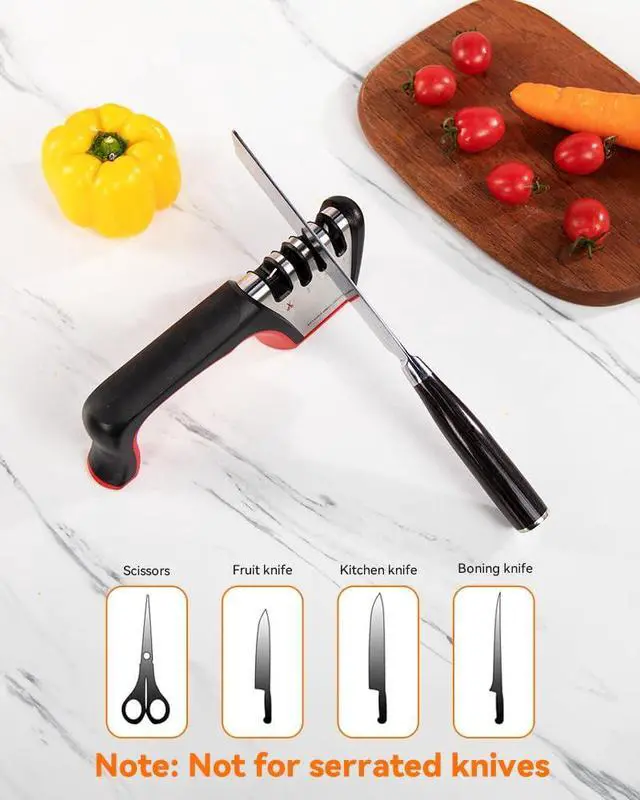 Alt view image 5 of 7 - Brigii Knife Sharpener, 4-in-1 Kitchen Knife and Scissor Sharpener