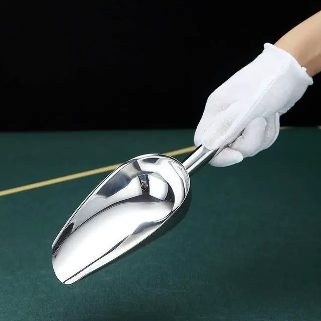 Alt view image 5 of 7 - Premium Stainless Steel Cookie & Ice Cream Scoop - Dog Food & Utility Scoop - Dishwasher Safe (Silver/8oz/9 Inch)
