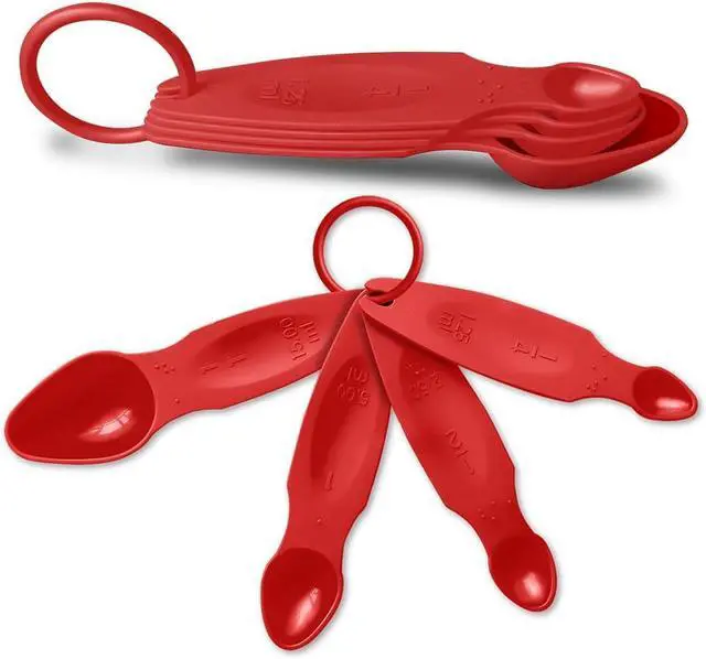 Main image of Braille Measuring Spoon & Cup Set - 4-Piece Nesting Spoons