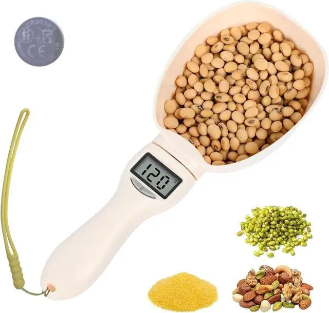 Main image of Electronic Measuring Spoon, Weighs 0.1g-800g Precision, Digital Kitchen Spoon Scale, Clear LCD Display, Includes Button Battery, Ideal For Cooking, Baking, Coffee Brewing, Pet Feeding