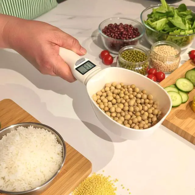 Alt view image 2 of 7 - Electronic Measuring Spoon, Weighs 0.1g-800g Precision, Digital Kitchen Spoon Scale, Clear LCD Display, Includes Button Battery, Ideal For Cooking, Baking, Coffee Brewing, Pet Feeding