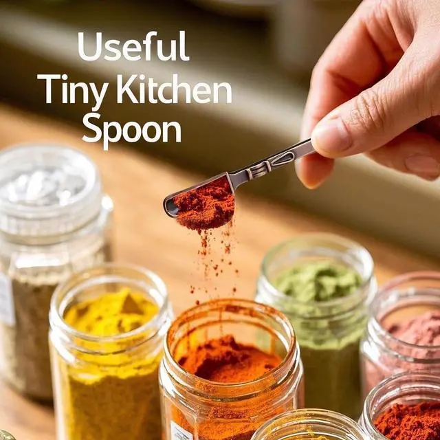 Alt view image 3 of 7 - 6 Pcs Mini Spoons with Storage Pouch for Medicine,Spice, Pendants,Keychains