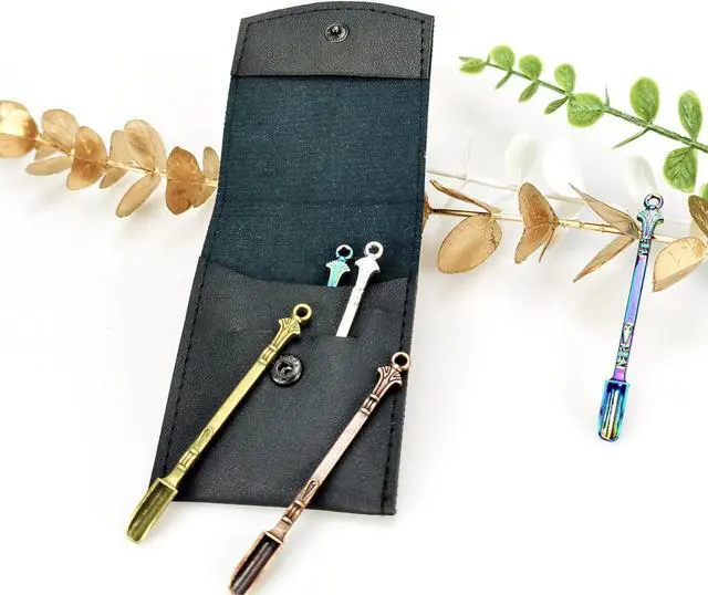 Alt view image 7 of 7 - 6 Pcs Mini Spoons with Storage Pouch for Medicine,Spice, Pendants,Keychains