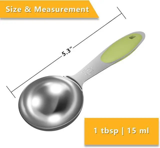 Alt view image 2 of 5 - 1PCS 1Tbsp(15ml, 1/2oz) Measuring Spoon, Stainless Steel Measure Scoop