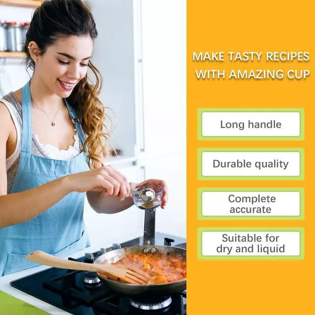Alt view image 5 of 5 - 1PCS 1Tbsp(15ml, 1/2oz) Measuring Spoon, Stainless Steel Measure Scoop