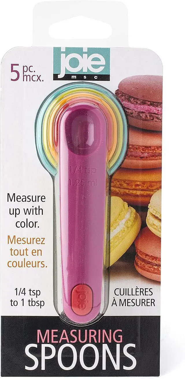 Alt view image 2 of 3 - Joie Measuring Spoons, Assorted Colors, Imperial and Metric Measurements, 5-Piece Set