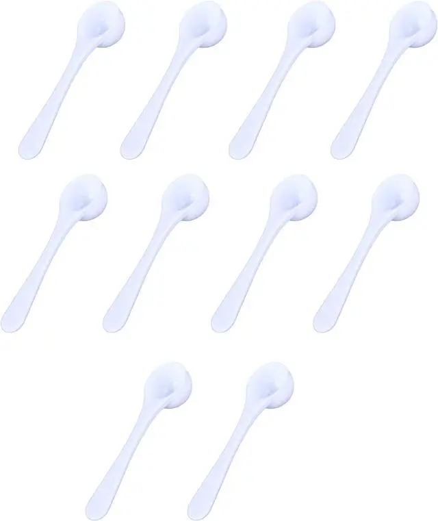 Main image of 10Pack Teaspoon Measuring Spoons - Bulk Plastic Scoops for Coffee, Spice Jars - Accurate Measure for Cooking and Baking - 5 ml Capacity