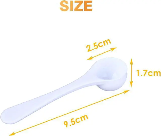 Alt view image 2 of 7 - 10Pack Teaspoon Measuring Spoons - Bulk Plastic Scoops for Coffee, Spice Jars - Accurate Measure for Cooking and Baking - 5 ml Capacity
