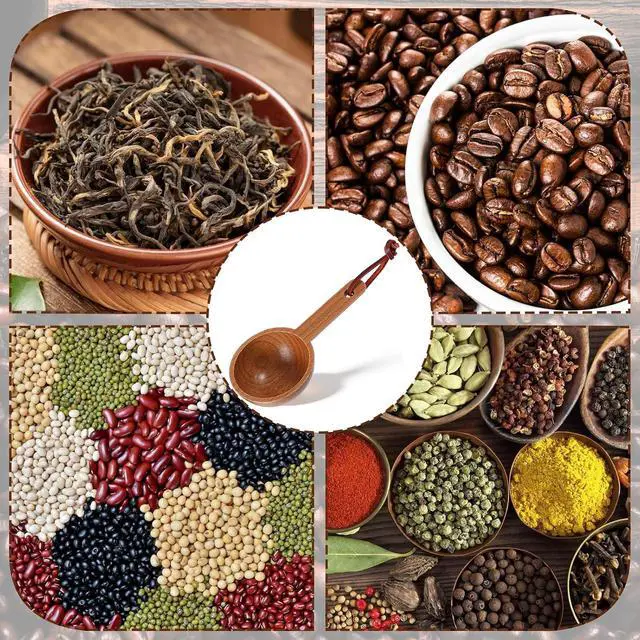 Alt view image 7 of 7 - 3 Tablespoon Scoop Wooden Measuring Cups 45ml 3 Tbsp Cookie Scoop Retro Coffee Spoons Wooden Scoops for Jars Dry Ingredients Ground Tea Spice (Wood Color, 3TBSP)